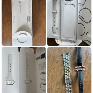 Apple Watch Band Set - White, Silver, and Black